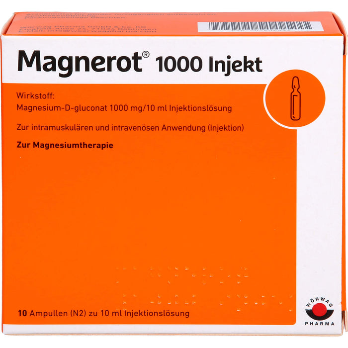 magnerot® 1000 inject with magnesium gluconate, 10 amp. à 10 ml