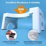 (2Pack) Auoace Foldable Toilet Potty Stool for Adults, 7" Heavy Duty Plastic Portable Squatting Poop Foot Stool with Freshener Space