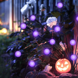 PATIOPIA 2 Pack Halloween Decorations Outdoor Waterproof 20 LED Firefly Garden Lights,Solar Lights for Outside,Solar Lights Outdoor,Solar Garden Lights for Halloween,Christmas,Yard,Patio(Purple)