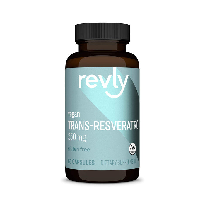 Amazon Brand - Revly Trans-Resveratrol, 250 mg, 60 Capsules, 2 Month Supply, Vegan