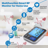 RENPHO FSA HSA Eligible Blood Pressure Monitor for Home Use, Bluetooth Smart BP Machine with Wide Range Cuff for Large Size Adult Arms, Muti-User, Data Storage, Family Supplies