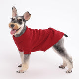 Dog Sweater Warm Pet Christmas Sweaters Pet Dog Clothes Knitwear Dog Pullover for Poodle, West Highland, Pomeranian Puppy (Red S)