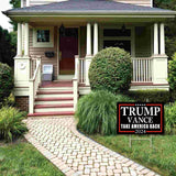 WENWELL Trump Vance 2024 Yard Signs 2-Pack – Double-Sided,Waterproof,UV Resistant,12x18 Inchs with Metal H-Stakes – Donald Trump JD Vavce Campaign Rally Placard Outdoor Lawn Decoration