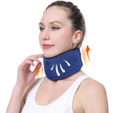 CozyHealth Neck Brace for Neck Pain and Support, Soft Neck Support Relieves Pain & Pressure in Spine for Women & Men, Wrap Align Stabilize Vertebrae Foam Cervical Collar for Sleeping (GBlue, M, 3.5" Middle Height)