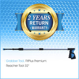 Grabber Reacher Tool,FitPlus Premium Grabber Tool 32 Inch, 2 Year Warranty Strong Magnet Grabber Reacher for Elderly, Lightweight Extra Long Handy for Trash