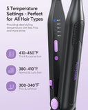 Wavytalk 3/10'' Pencil Flat Iron for Short Hair, Pixie Cut and Bangs, Mini Hair Straightener for Edges, Small Flat Iron with Anti-Pinch Design, Tiny Hair Straightener with Adjustable Temp