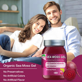 Sea Moss Gel Raw Organic,Real Sea Moss Gel with Irish SeaMoss,Wildcrafed Sea Moss Gel,Immune & Digestive Support,Vitamins & Minerals Supplement(Beet Root,18.5OZ)