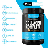 Collagen Complete AntiAging Protein Blend – 8 Collagen Boosters plus Hydrolyzed Peptides Powder Supplement [Citrus] – Anti-Aging Booster for Skin, Hair, Nails, Bones & Joints with Hyaluronic Acid