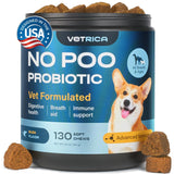 Probiotics for Dogs - Probiotic Chews for Dogs - Coprophagia Deterrent for Dogs - Dog Probiotics for Digestive, Gut, Dental Health - No Poo Chews for Dogs with Enzymes & Pumpkin Powder Supplements