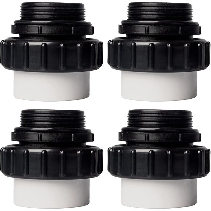 TonGass (4-Pack) 2" MIP x 2" PVC Hi-Temp Unions Compatible with Pentair Whisperflo & Intelliflo Pool Pumps Hand-Tightened Pool Pump High Temp Unions Replacement for Schedule 40 Male Adapters