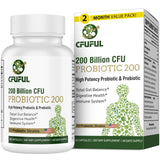 200 Billion CFU 12 Strains Probiotic for Women and Men, With 3 Organic Prebiotic, Daily Probiotics for Digestive, Bloating & Gas, Immune, Gut, Energy, Overall Health, Shelf Stable - 2 Month Supply