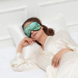 Alaska Bear Natural Silk Sleep Mask, Blindfold, Super Smooth Eye Mask (Blossom Almond)