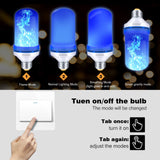 OMK - Blue Flame Christmas Decor LED Flame Effect Light Bulbs - Newest Upgraded 4 Modes Fire Simulated Lamps - Christmas Gifts, Party, Indoor/Outdoor Decoration Lights (Blue 2)