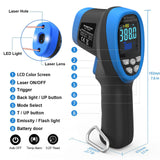 BTMETER BT-1500C Pyrometer Non Contact Laser Infrared Thermometer Measures -58℉ to 2732℉ (-50℃ ~ 1500℃) High Temp, IR Temperature Gauge with Color LCD (NOT for Human Temp)