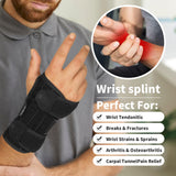 Carpal Tunnel Wrist Brace Night Support - Adjustable Wrist Support Brace with Splint & Therapeutic Cushion, Women Men Compression Both Hand Brace for Tendonitis Pain Relief,Injuries,Sprains,Arthritis