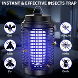 Bug Zapper Outdoor, Mosquito Zapper Indoor with Dusk to Dawn Light Sensor, 4000V Electric Fly Zapper, Waterproof Mosquito Killer, Fly Trap for Home, Patio, Kitchen, Garden - 9.8 FT Length Cable