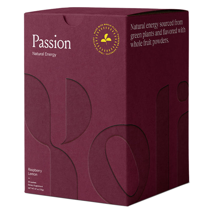 Yoli® Passion Energy Drink Powder Mix - Natural Energy Drink Mix for Endurance and Stamina, 30 Packets - Raspberry Lemon Flavor