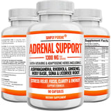 Adrenal Support Supplements - 90 Capsules, Adrenal Fatigue Supplement with Adaptogens - Ashwagandha Rhodiola Ginseng for Adrenal Cortex Health & Energy, Daily Cortisol Relief Support for Women & Men
