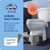 Squatty Potty The Original Bathroom Toilet Stool, Curve Lightweight with Sleek and Modern Design, Gray, 7"