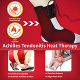 CREATRILL Heated Achilles Tendonitis/Plantar Fasciitis Foot Ankle Wrap With 3 Level Controller, Pad for moist heat Therapy, injuries Pain Relief for Sprains, Strains, Arthritis, Torn Tendons