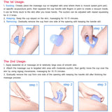 M-22 ONECUPPTOP Cupping Therapy Sets Silicone Anti Cellulite Cup Vacuum Suction Massage Cups Facial Cupping Sets Body and Face (Blue)