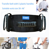 LAMBOX Gait Belt Transfer Belt with Plastic Handles-Medical Nursing Safety Patient Assist for Occupational & Physical Therapy, Seniors with Metal Buckle 55"