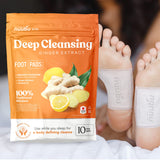Nuubu | Ginger Deep Cleansing Foot Pads for Better Sleep & Foot Care | Premium Japanese Organic Foot Pads with Ginger Powder (10 Pc)