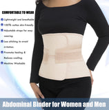 ChongErfei Postpartum Belly Band & Abdominal Binder Post Surgery Compression Wrap Recovery Support Belt (For waistline 37"-49",XL, Beige)