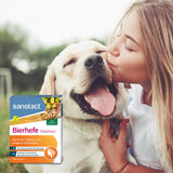 sanotact Bierhefe Tabletten (400 Tabletten) • 100% natürliche Bierhefe vegan • Mit Biotin für schöne Haare & gesunde Haut • 6 B-Vitaminen • Auch für Hunde geeignet • Hefetabletten