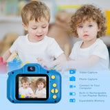 Rindol Kids Selfie Camera Toys for 3 4 5 6 Year Old Boys, Portable Digital Cameras for Toddler Christmas Birthday Gifts for Boy Age 4-8 with 16GB SD Card-Navy Blue