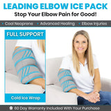 Vive Elbow Ice Pack Wrap - Ultra Cold Gel Ice Pack for Injuries Reusable - Elbow Support Compression for Cold/Hot Therapy - Adjustable for Men/Women, Sports Recovery, Arthritis, Tendonitis Pain Relief