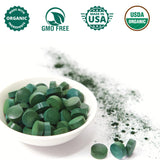 Organic Spirulina Chlorella Tablets - 400 Count - 2-in-1 Superfood Algae Supplement for Natural Immune Support, Detox and Energy Boost. Broken Cell Wall. Organic Chlorophyll. Espirulina
