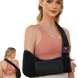 KONSEDIK Arm Sling Shoulder Injury Immobilizer for Men&Women,Medical Sling with Shoulder Pad for Rotator Cuff Injury,Support for Arm,Wrist, Elbow,Clavicle Fracture Post-Surgery (Comfortable,Large)