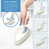 Qaestfy Shower Scrubber Cleaning Brush Combo Bath Tub Tile Cleaner Scrubber Brush with 51'' Adjustable Long Handle Scrub Brush for Bathroom Shower Bathtub Wall Mop Cleaning Scrubbing