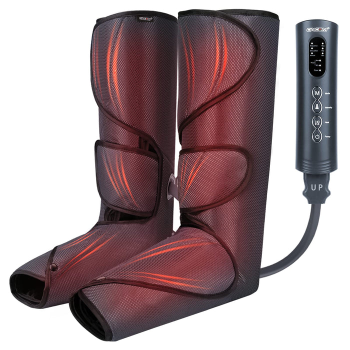 CINCOM Leg Massager with Heat for Circulation and Pain Relief - Air Compression Massage for Foot & Calf - Gifts for Mom and Dad(FSA or HSA Eligible)