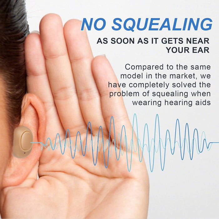 CIS Hearing Aids, Miniature Hearing Amplifiers for Adults with Noise Cancelling, Rechargeable Hearing Aids for Seniors with Crystal Clear Sound, and LED Power Display