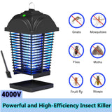 Bug Zapper with Light Sensor,Bug Zapper, Electric Mosquito Zapper for Indoor and Outdoor 20W/4000V, Waterproof Mosquito Killer for Home Patio