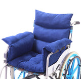 DIVECODE Wheelchair Cushions, Pressure-Preventing Accessories with Armrest. Support Coccyx &Back Non-Slip. Fits 18" Wheelchair Seat Cushion, Blue