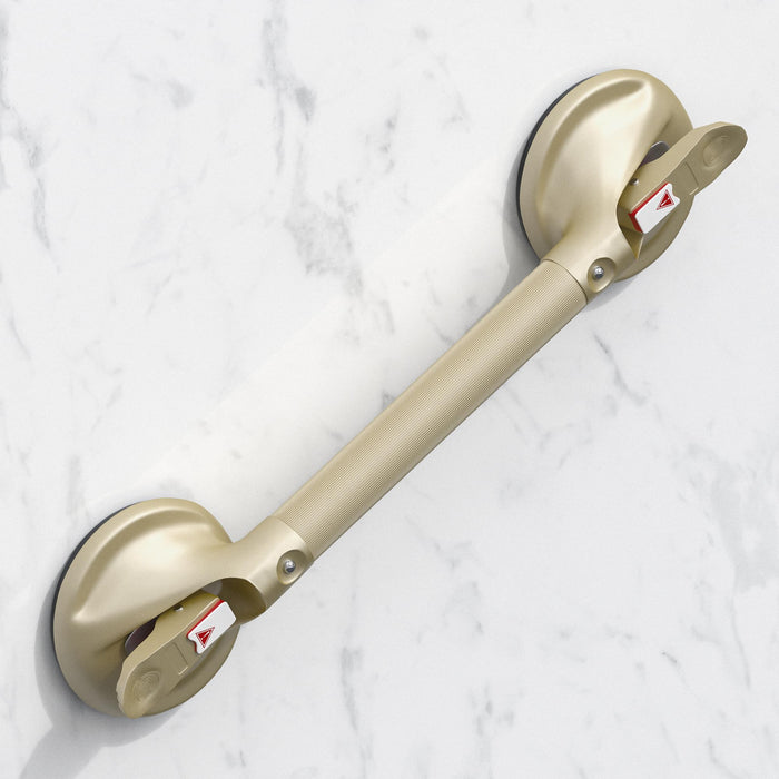 DAILYLIFE Shower Grab Bar for Bathtubs and Showers, 21 inch Heavy Duty Shower Handle with Strong Suction Cup Grab Bars, Safety Shower Handrails for Seniors and Elderly, Gold