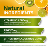 MFL C-1000 | Vitamin C, 1000mg | Zinc, 25mg | Non-GMO & Gluten Free | 120 Veggie Caps | 120 Servings