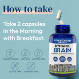 Stonehenge Health Dynamic Brain Supplement – Memory, Focus, & Clarity– Formulated with 40 Unique Nootropic Ingredients: Choline, Phosphatidylserine, Bacopa Monnieri, and Huperzine A