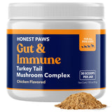 Honest Paws Dog Digestive and Immunity Booster – Turkey Tail Mushroom Blend - Shiitake, Reishi, Maitake Mushroom Extract Formula - No Filler, No Additives - (1.05 oz)