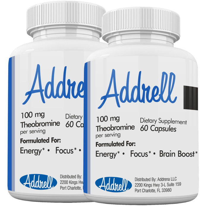 Focus Pep Addrell 2 Pack Energy Stimulant Pills- Study Supplement Alternative Pill, Natural Nootropic Supplements & Cognitive Enhancer Substitute to Elevate Mental Clarity- 120 Capsules