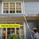 DOCAZOO, Window Washing Kit with 6-24 ft Telescoping Extension Pole (30+ Foot Reach), Window Squeegee & Scrubber Combo w/Pivot System, Indoor and Outdoor Use