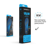 Superfeet RUN Comfort Thin Orthotic Insoles - Low to Medium Arch Support for Running Shoes - 2.5-5 Men / 4.5-6 Women