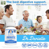 Dr. Danielle Probiotic - Probiotics for Women and Men, Adults by Dr. Danielle - Shelf Stable Probiotic Supplement - No Refrigeration Necessary - Bacillus - 60 Capsules