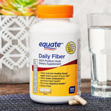 EQUATE Daily Fiber, 100% Psyllium Husk Dietary Supplement Capsules, 300 Count