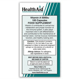 Health Aid Vitamin A 5000 IU 100 caps