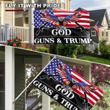 Trump 2024 Flag 3x5 Outdoor God Guns and Trump Flag 150D Premium Polyester Trump US American Patriotic Eagle Flag with Brass Grommets for Outdoor Indoor Room Wall