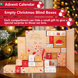 Advent Calendar Christmas Countdown Calendar 24 Days of Surprises Christmas Xmas Gifts Empty Box for Boys Girls Teens Adults